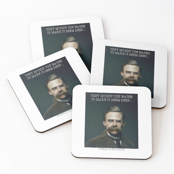 Item preview, They Muddy The Water To Make It Seem Deep Friedrich Nietzsche Quote designed and sold by kolbasound.
