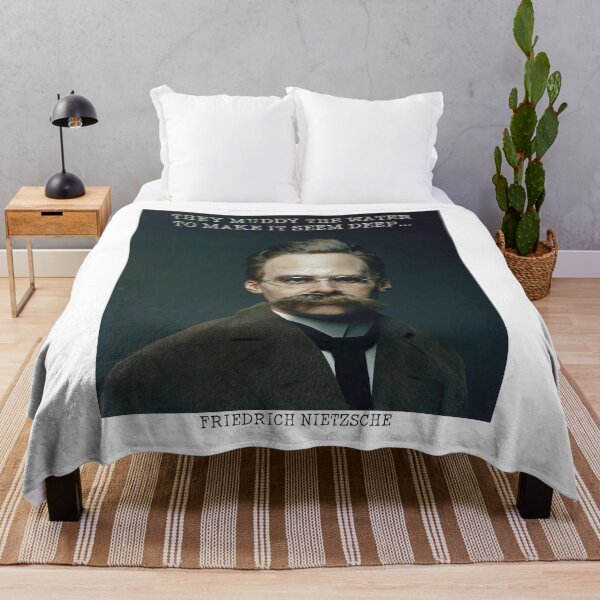 Item preview, They Muddy The Water To Make It Seem Deep Friedrich Nietzsche Quote designed and sold by kolbasound.