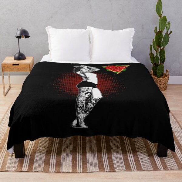 Item preview, Three Red Rose Golden Triangle Full Body Gothic Tattoo Girl designed and sold by darknessjeff86.