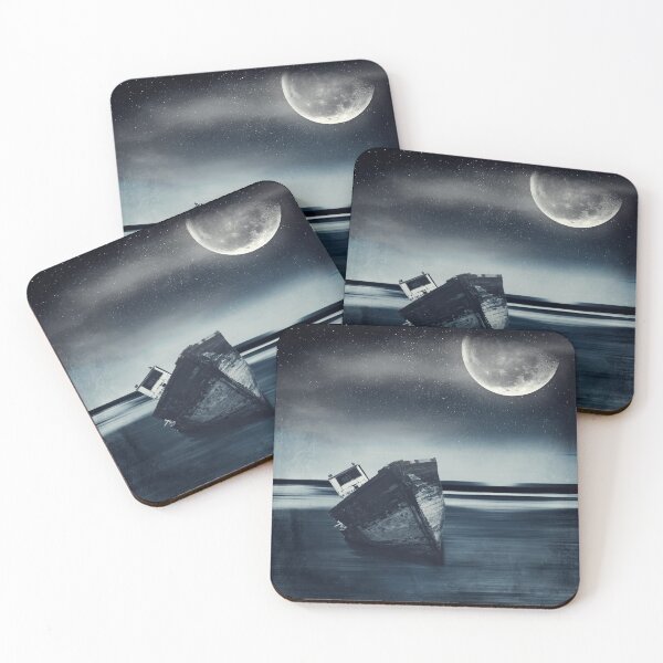 Item preview, Moonlit Ship Wreck designed and sold by Dyrk Wyst Redbubble Shop.