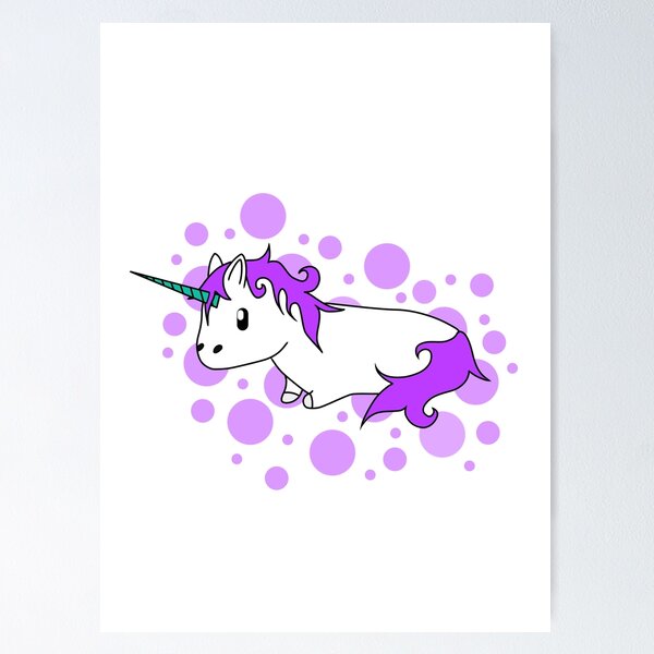 Item preview, Purple kawaii unicorn designed and sold by MimiGameDraw.