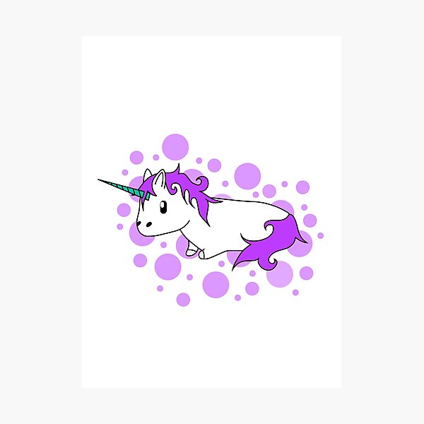 Item preview, Purple kawaii unicorn designed and sold by MimiGameDraw.
