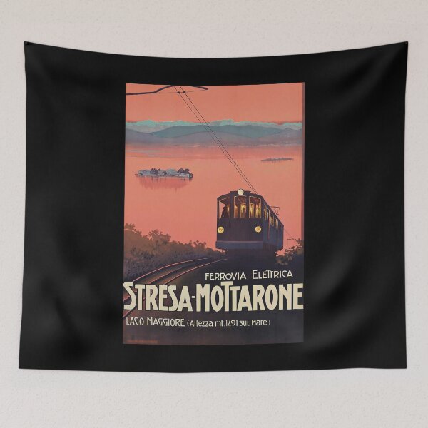 Item preview, retro classic Stresa Mottarone poster designed and sold by CorasPosters.