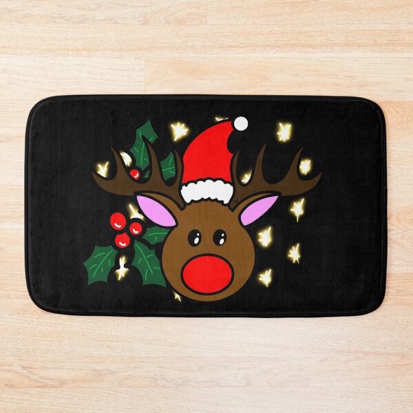 Item preview, Colorful Christmas caribou with holly and stars designed and sold by BV-creas.