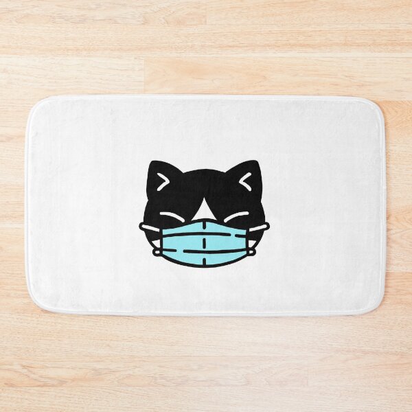 Item preview, Cute cartoon Black and white cat with mask  designed and sold by adesignworld.