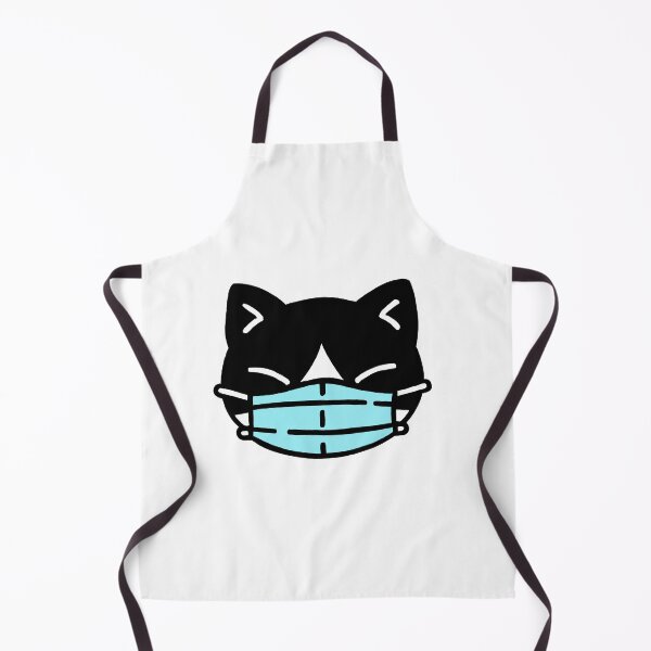 Item preview, Cute cartoon Black and white cat with mask designed and sold by adesignworld.