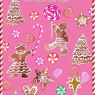 Gingerbread House Christmas Winter Candy, sweets.christmas gift, holiday  gift for kids of all ages, Water Bottle by Magenta Rose Designs