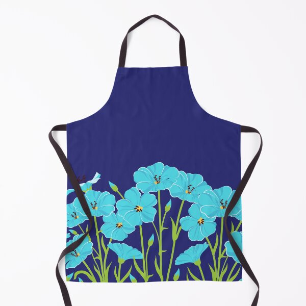 Item preview, Wild Blue Flax Vivid Blue Flowers - Floral Hand Painted Artwork designed and sold by Thordur Sturluson.
