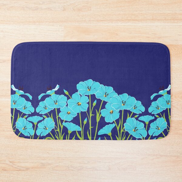 Item preview, Wild Blue Flax Vivid Blue Flowers - Floral Hand Painted Artwork designed and sold by Thordur Sturluson.