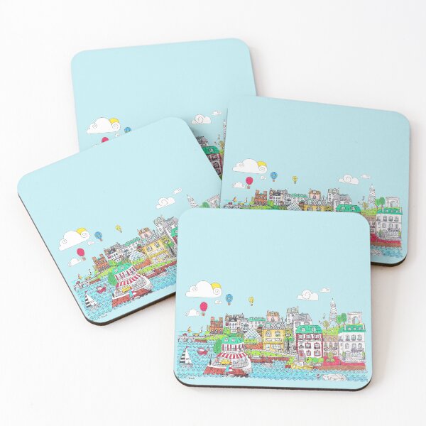 Item preview, Whimsical Paris Street Scene Illustration designed and sold by LouiseFranksArt.