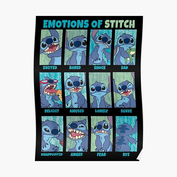 Emotions of stitch Poster