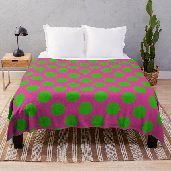 Item preview, Green and fuchsia Polka Dots designed and sold by AxeLeon Patterns.
