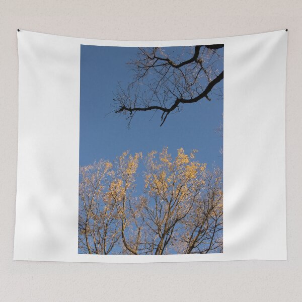Item preview, Yellows Poplar Oak Trees in Lower third Branches in upper third Portrait designed and sold by BadgerCastle.