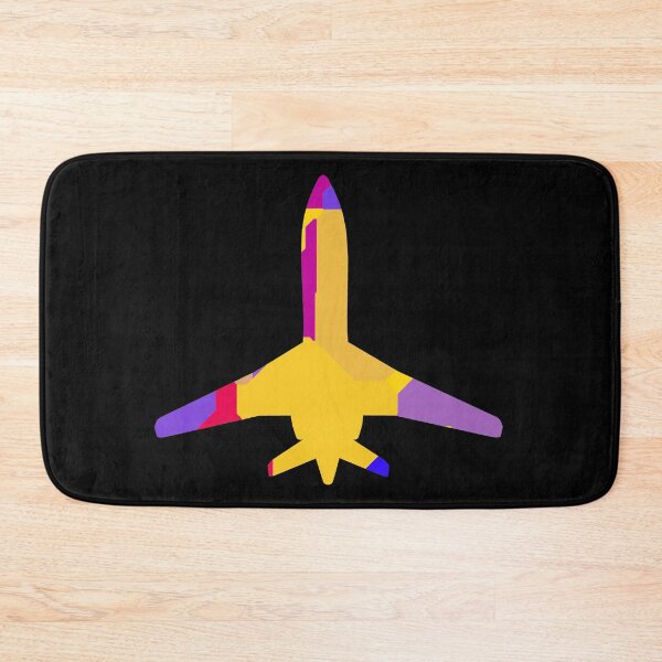 Item preview, Colorful silhouette of a commercial airplane taking off designed and sold by MIRO3D.