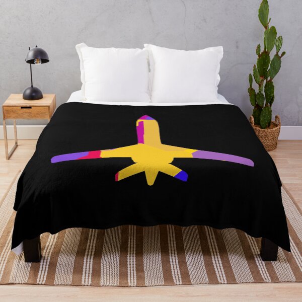 Item preview, Colorful silhouette of a commercial airplane taking off designed and sold by MIRO3D.