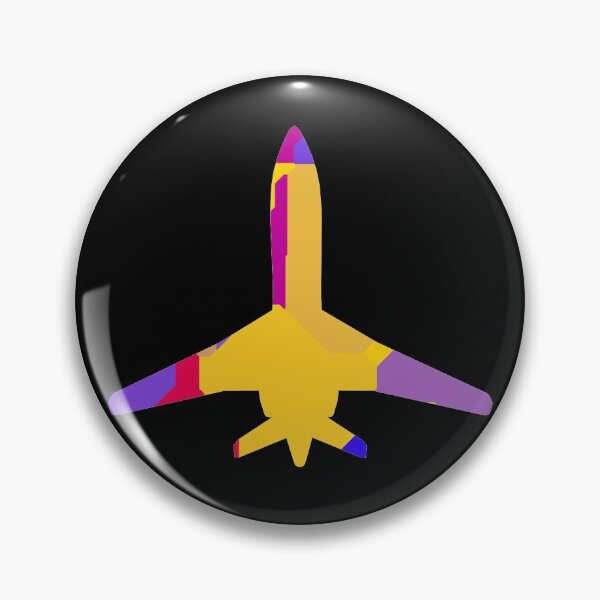 Item preview, Colorful silhouette of a commercial airplane taking off designed and sold by MIRO3D.