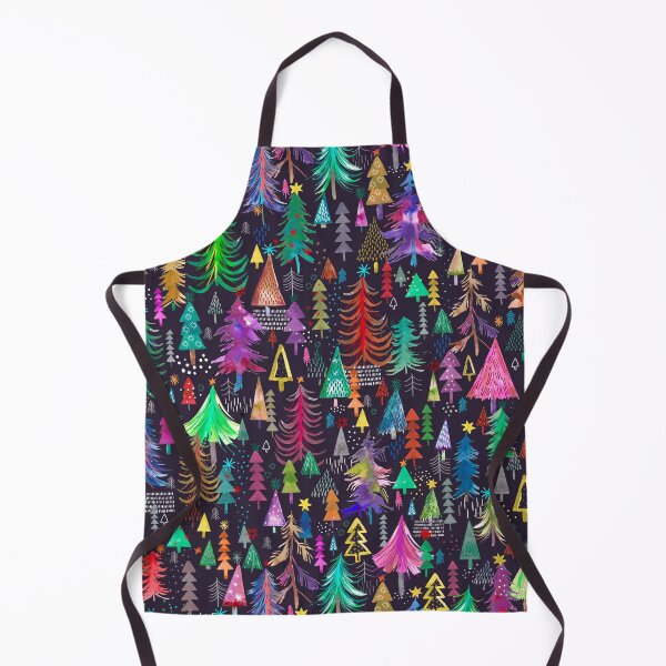 Item preview, Christmas Woods Night - Winter Pines, Stars and Fir Pattern designed and sold by ninoladesign.