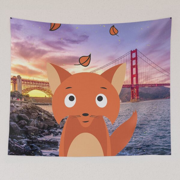 Item preview, Fox at the Golden Gate Bridge designed and sold by MaxnGeorge.