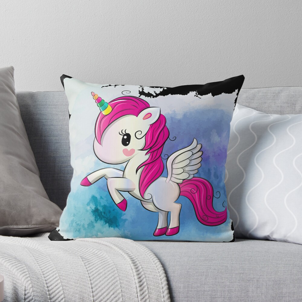 unicorn throw pillow