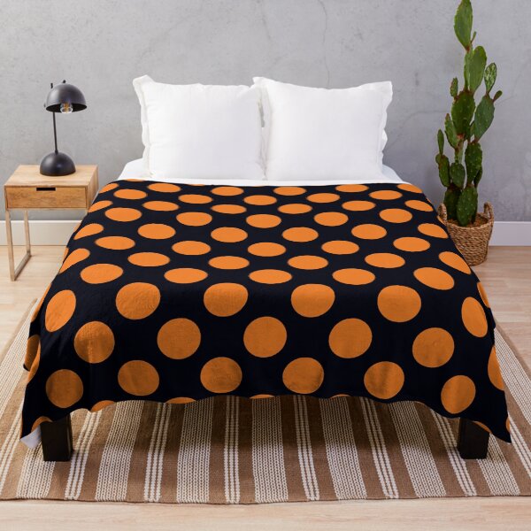 Item preview, Orange and Black Polka Dots designed and sold by AxeLeon Patterns.