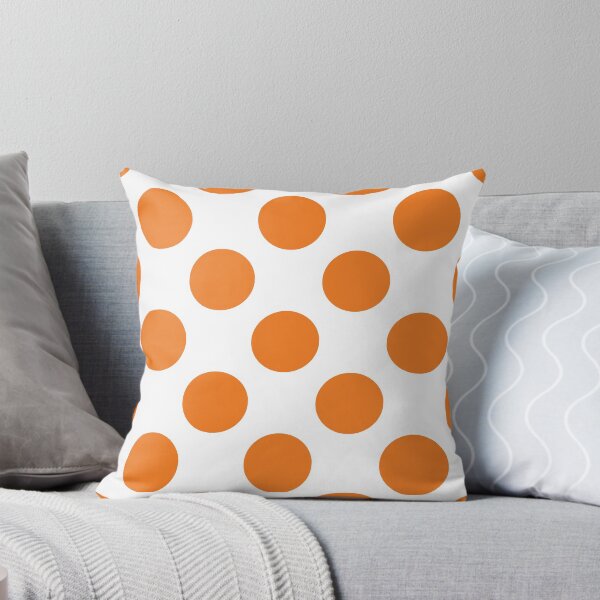 Item preview, Orange over white Polka Dots designed and sold by AxeLeon Patterns.