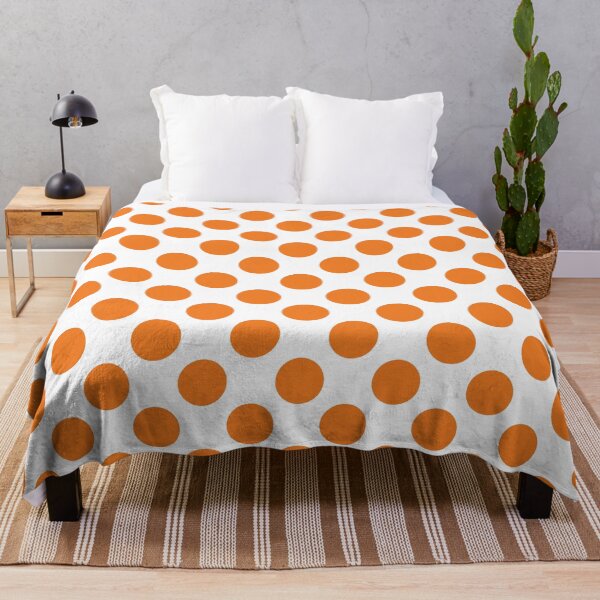 Item preview, Orange over white Polka Dots designed and sold by AxeLeon Patterns.