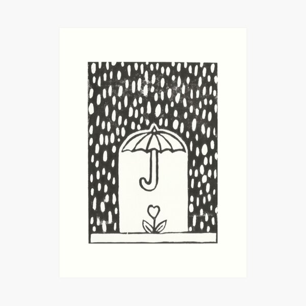 Heart Plant Under Protective Umbrella Art Print