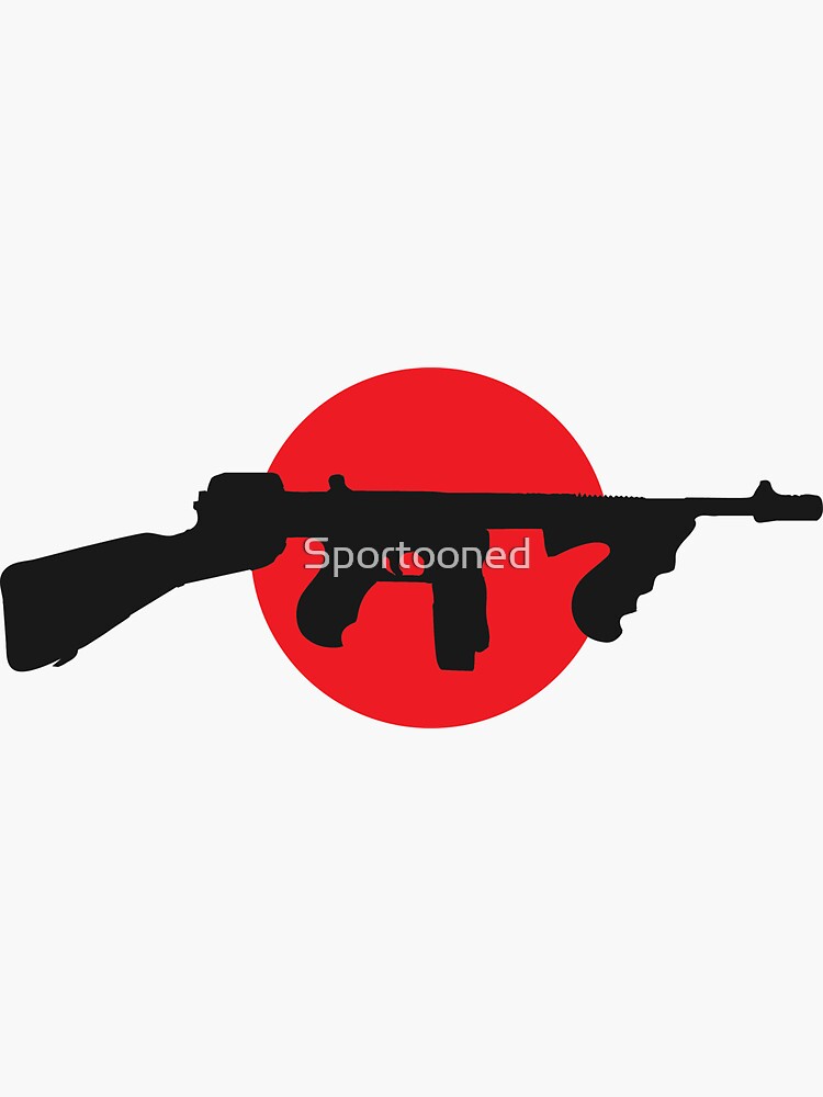 "Thompson machine gun game art (PUBG, COLD WAR, Warzone)" Sticker for