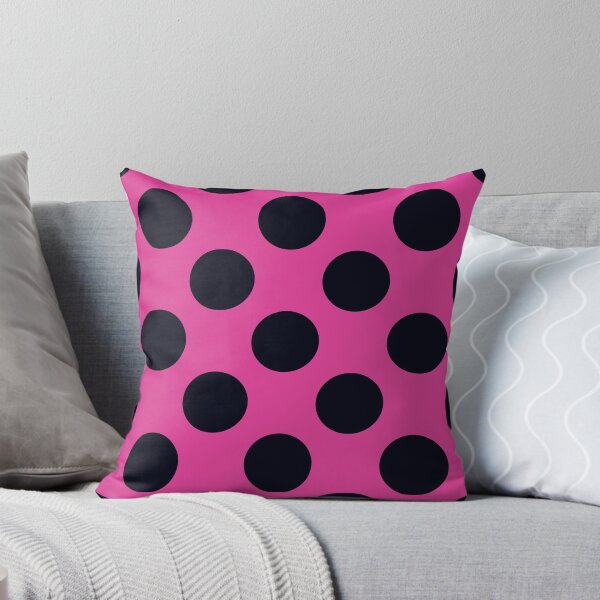Item preview, Black over fuchsia Polka Dots designed and sold by AxeLeon Patterns.