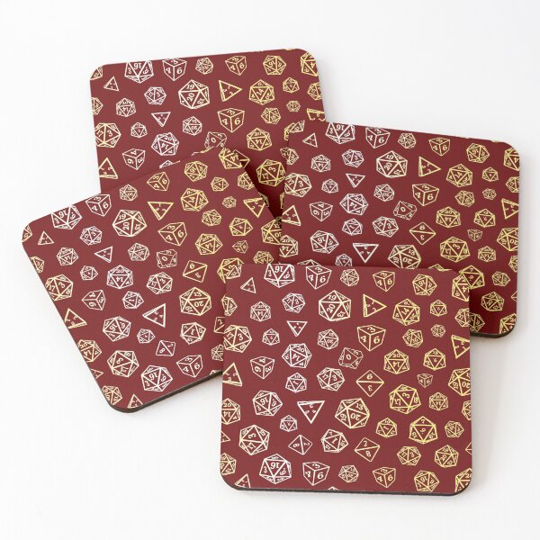 Item preview, Royal Red d20 Roleplaying Game Dice Pattern designed and sold by Creacats.