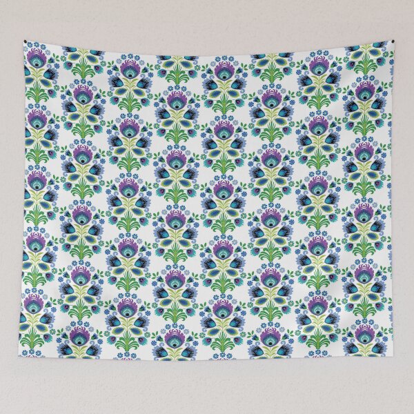 Item preview, Polish Folk Flowers Purple designed and sold by Barbara Pixton.