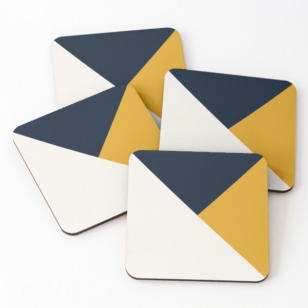 Item preview, Tricolor Geometry Navy Yellow designed and sold by La Chic.
