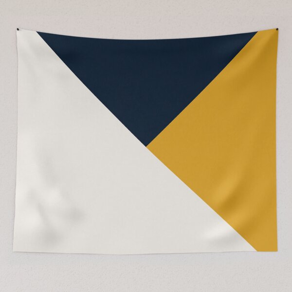 Item preview, Tricolor Geometry Navy Yellow designed and sold by La Chic.