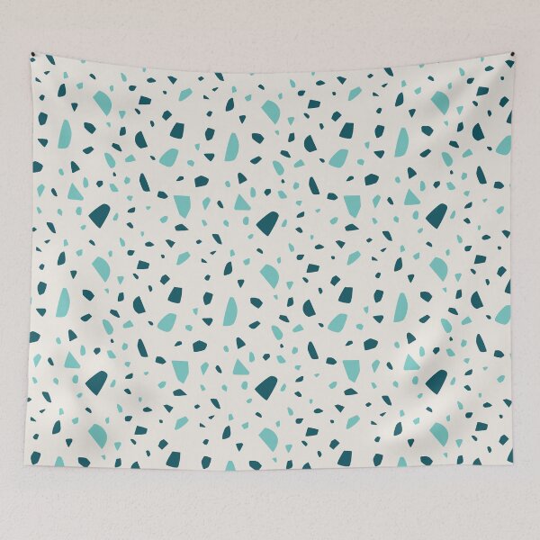 Item preview, White and Blue Terrazzo Pattern designed and sold by thesnowwhyte.