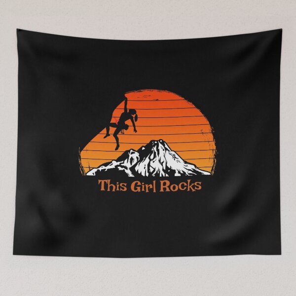 Item preview, This Girl Rocks - Woman Girl Rock Climbing  designed and sold by HeatherPore.