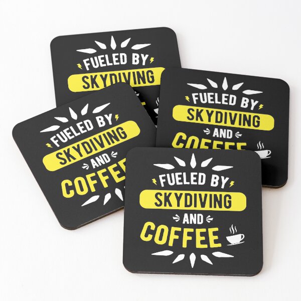 Item preview, Fueled by skydiving and coffee designed and sold by Statim.