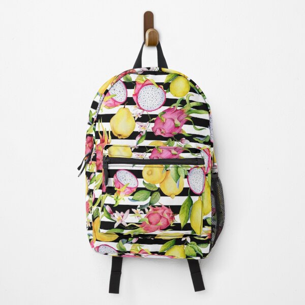 Item preview, Tropical fruits and lemon flower watercolor pattern designed and sold by AnjeseAnna.