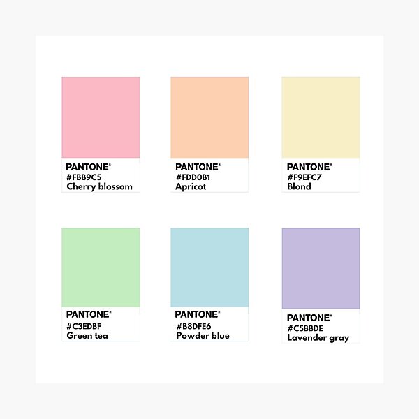 Rainbow Hex Aesthetic Pastel Color Palette - Marian-What