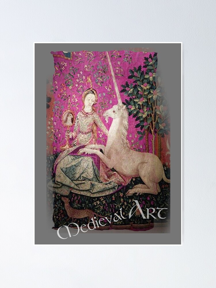 Poster Print The Lady And The Unicorn Print The Lady And The