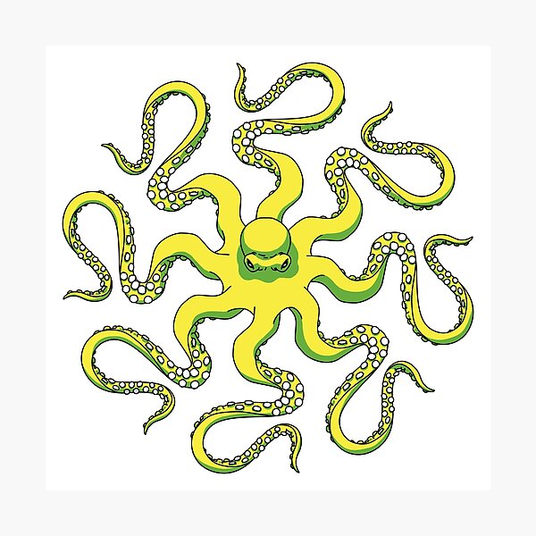 Artikelvorschau, Hypnotisches Krakengelb entworfen und verkauft von Vorgus.