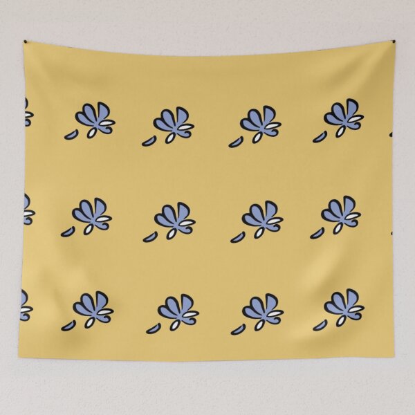 Item preview, Blue Simple Aesthetic And Minimalistic Flower Pattern designed and sold by Soul-on-groove.