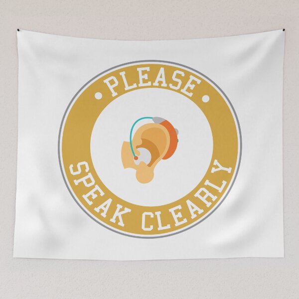 Item preview, Hearing impaired please speak clearly logo designed and sold by Morcawork.