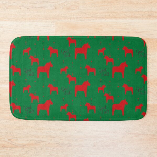 Item preview, God Jul Green and Red - Dala style designed and sold by Corduroy9.
