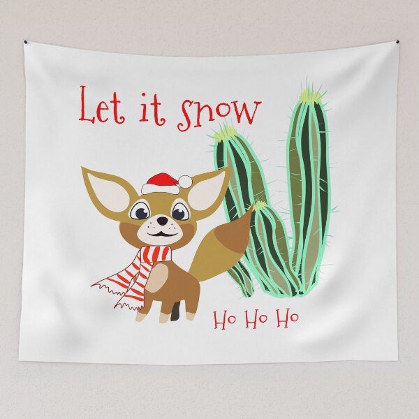 Item preview, Fennec fox Christmas designed and sold by orangerinka.