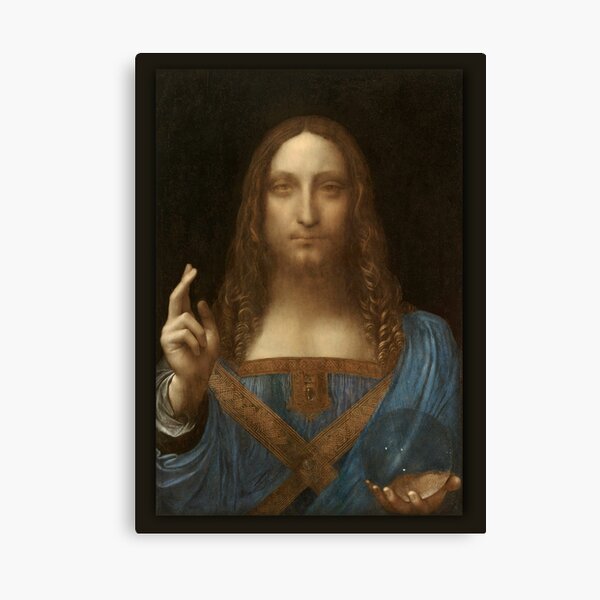 Leonardo Da Vinci Salvator Mundi- Jesus Christ Savior Canvas Print