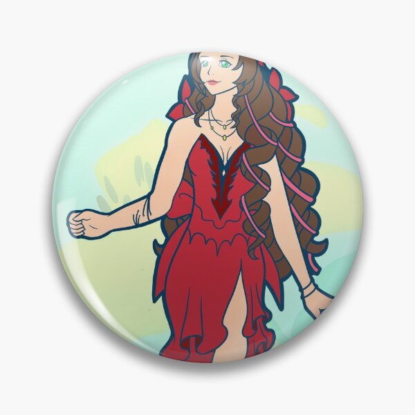 Item preview, Aerith Gainsborough in her red dress from Final Fantasy VII Remake designed and sold by YA Lit Reads.