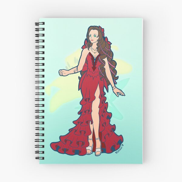 Item preview, Aerith Gainsborough in her red dress from Final Fantasy VII Remake designed and sold by YA Lit Reads.