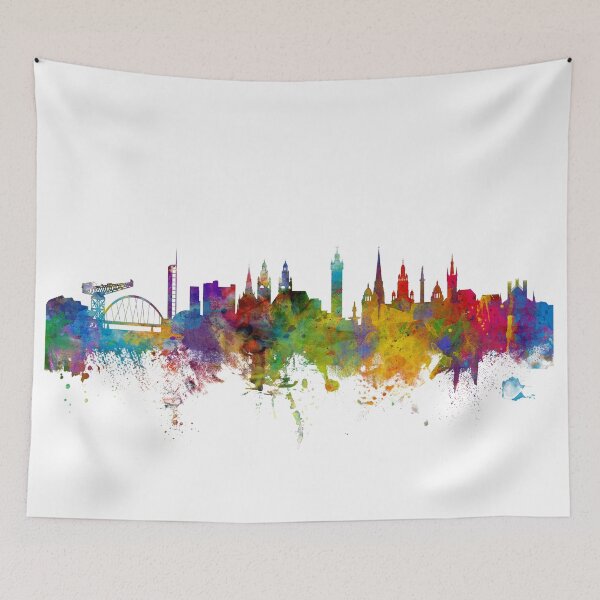 Item preview, Glasgow Scotland Skyline designed and sold by ArtPrints.