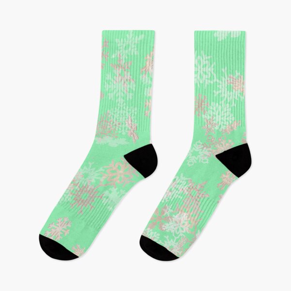 Item preview, Falling snowflakes pattern on green background designed and sold by simonbratt.