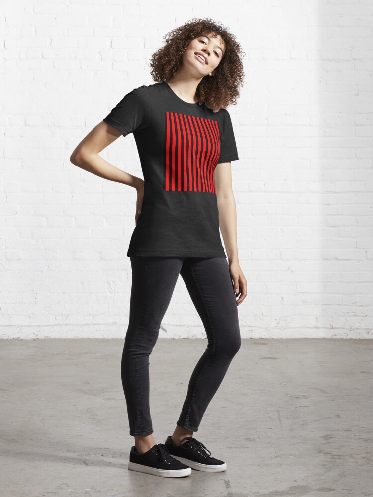 Black and red outlet striped t shirt womens